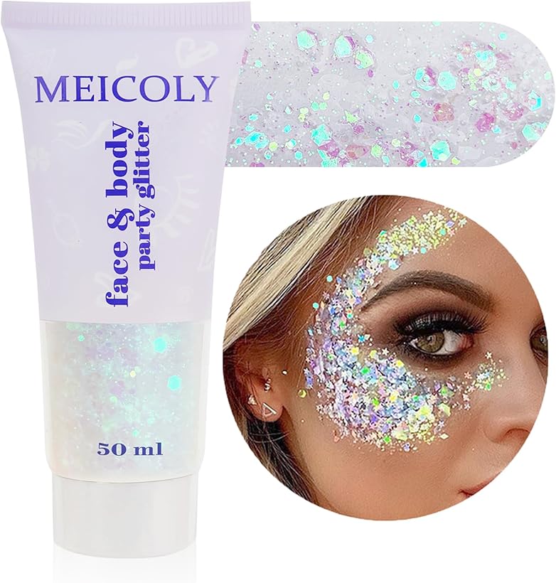 MEICOLY Holographic Festival Accessories Sparkling